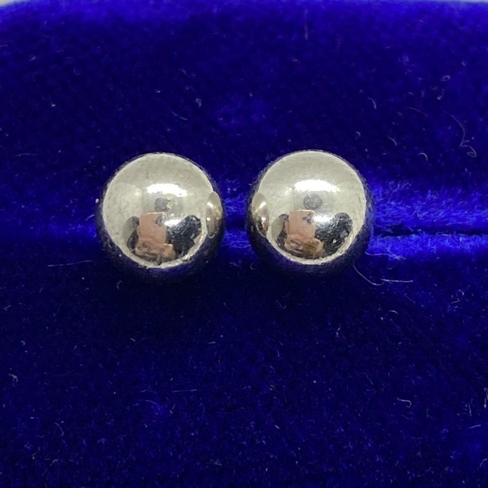 💛 Vintage Silver Ball Costume Earrings - Picture 3 of 4